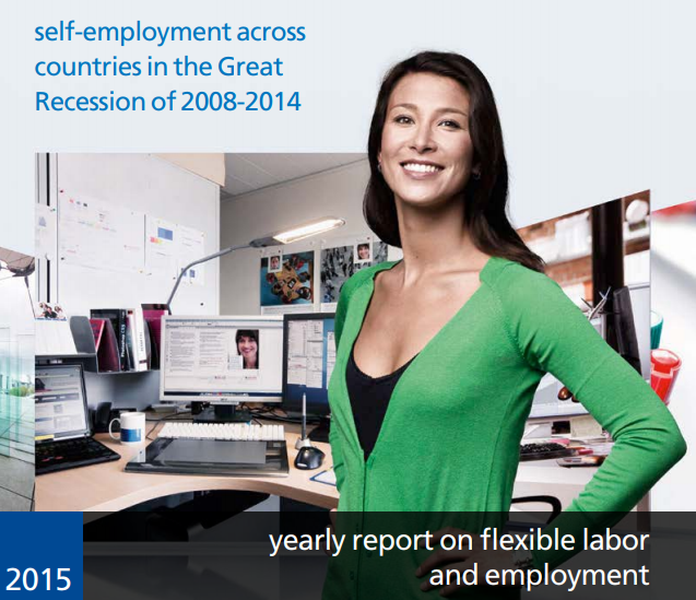 Self-employment across countries in the great recession of 2008-2014