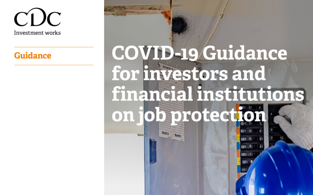 COVID-19 Guidance for investors and financial institutions on job protection